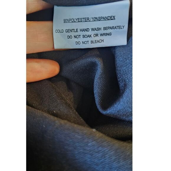 NWT Saints & Secrets Black Ruffle Bottom Cross Back Dress Size Large - Picture 7 of 7